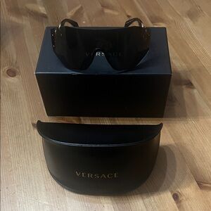 Versace Black and Gold Men's Sunglasses